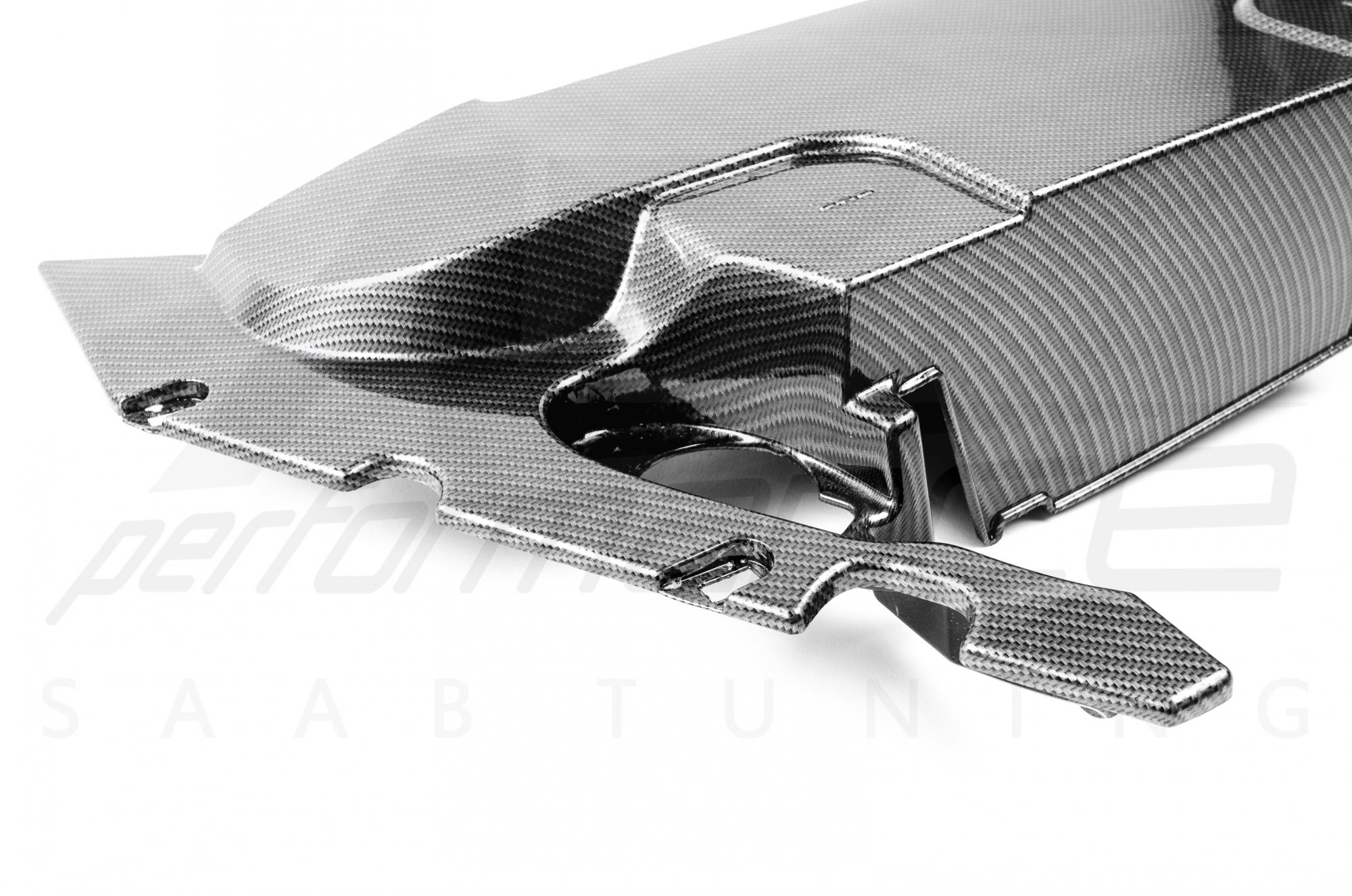 A-Zperformance Carbon-Silver Battery Cover SAAB 9-3 1.9 Diesel TiD
