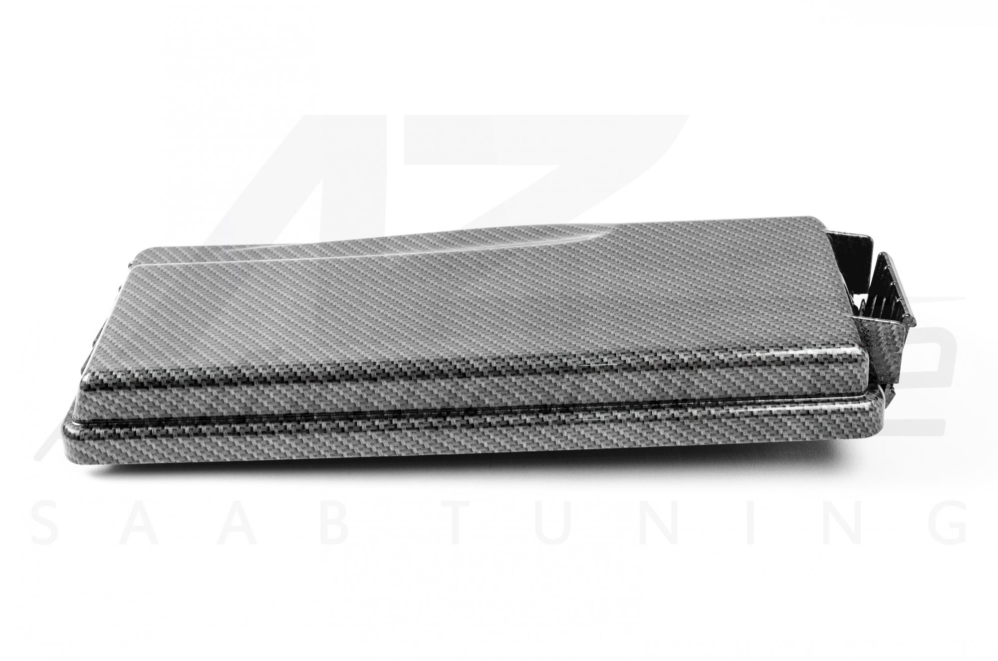 A-Zperformance Carbon-Silver Fuse Box Cover SAAB 9-3 OPEL VectraC 2003-2012