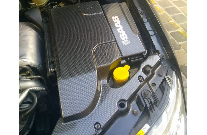 A-Zperformance Carbon-Silver Battery Cover SAAB 9-3 1.9 Diesel TiD