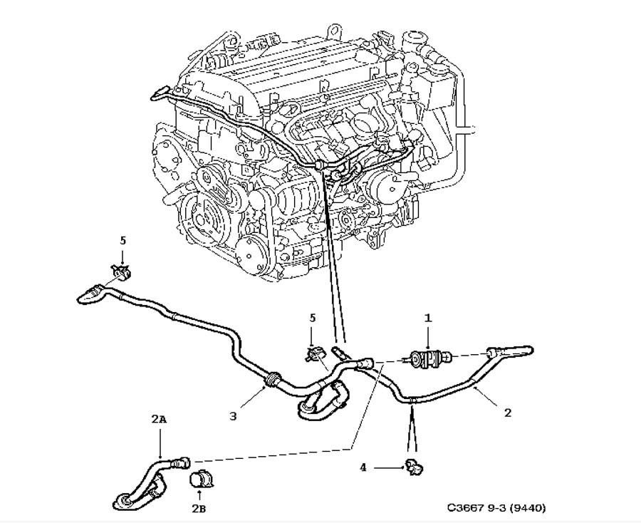 OEM Crankcase Ventilation Line SAAB 9-3 1.8 2.0 Petrol 2003-2012 B207