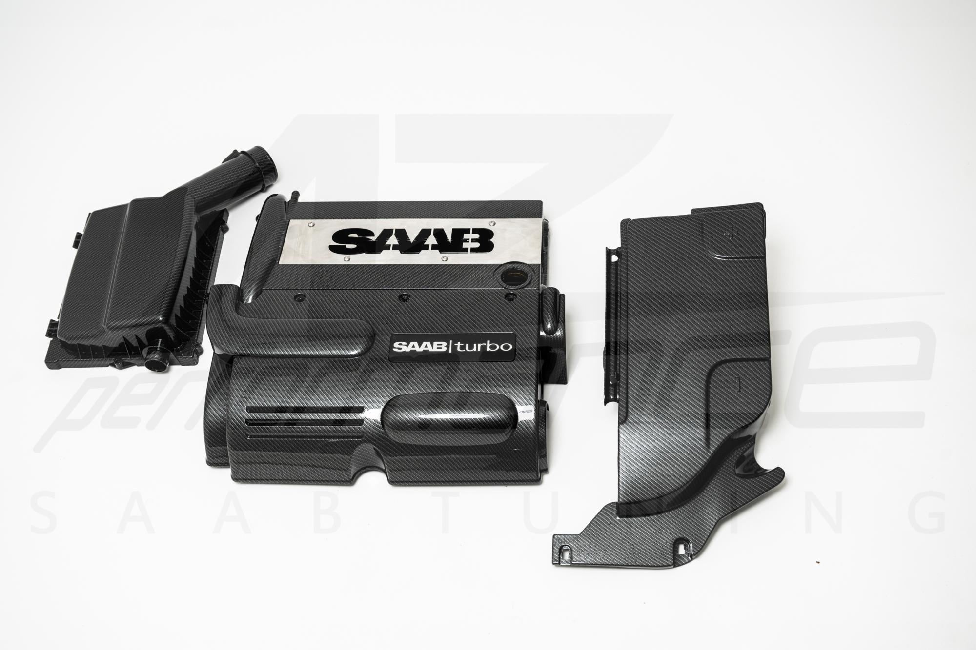 A-Zperformance 2008-2011 karbon-ezüst motortér készlet SAAB 9-3 1.8 2.0 benzin