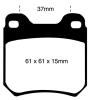 EBC 286 mm Ultimax rear brake pads SAAB 900, 9-3 1996-2002 EBC 286 mm Ultimax rear brake pads SAAB 900, 9-3 1996-2002