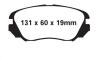 EBC 296mm Yellowstuff Front Brake Pads SAAB 9-5II 2010-2011 EBC 296mm Yellowstuff Front Brake Pads SAAB 9-5II 2010-2011