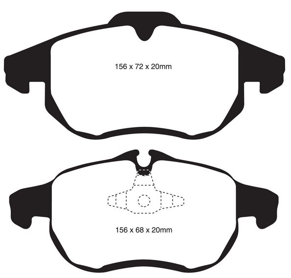 EBC 285 mm Greenstuff front brake pads SAAB 9-3 2003-2011