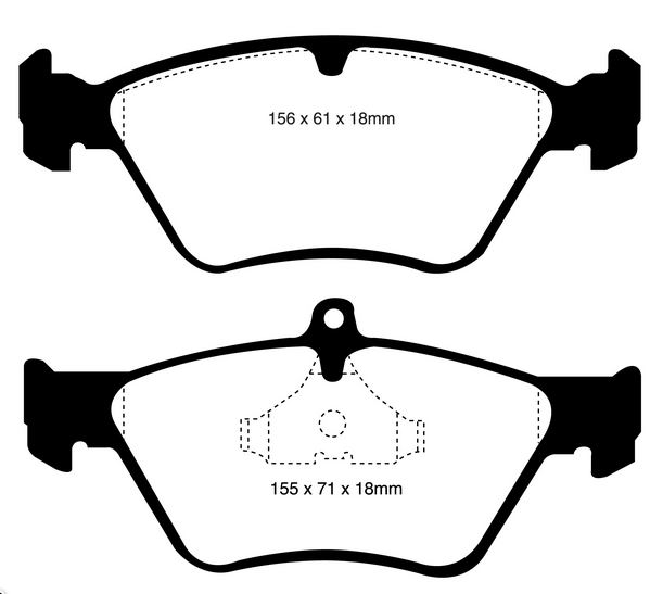 EBC 284mm Greenstuff front brake pads SAAB 900 1994-1996