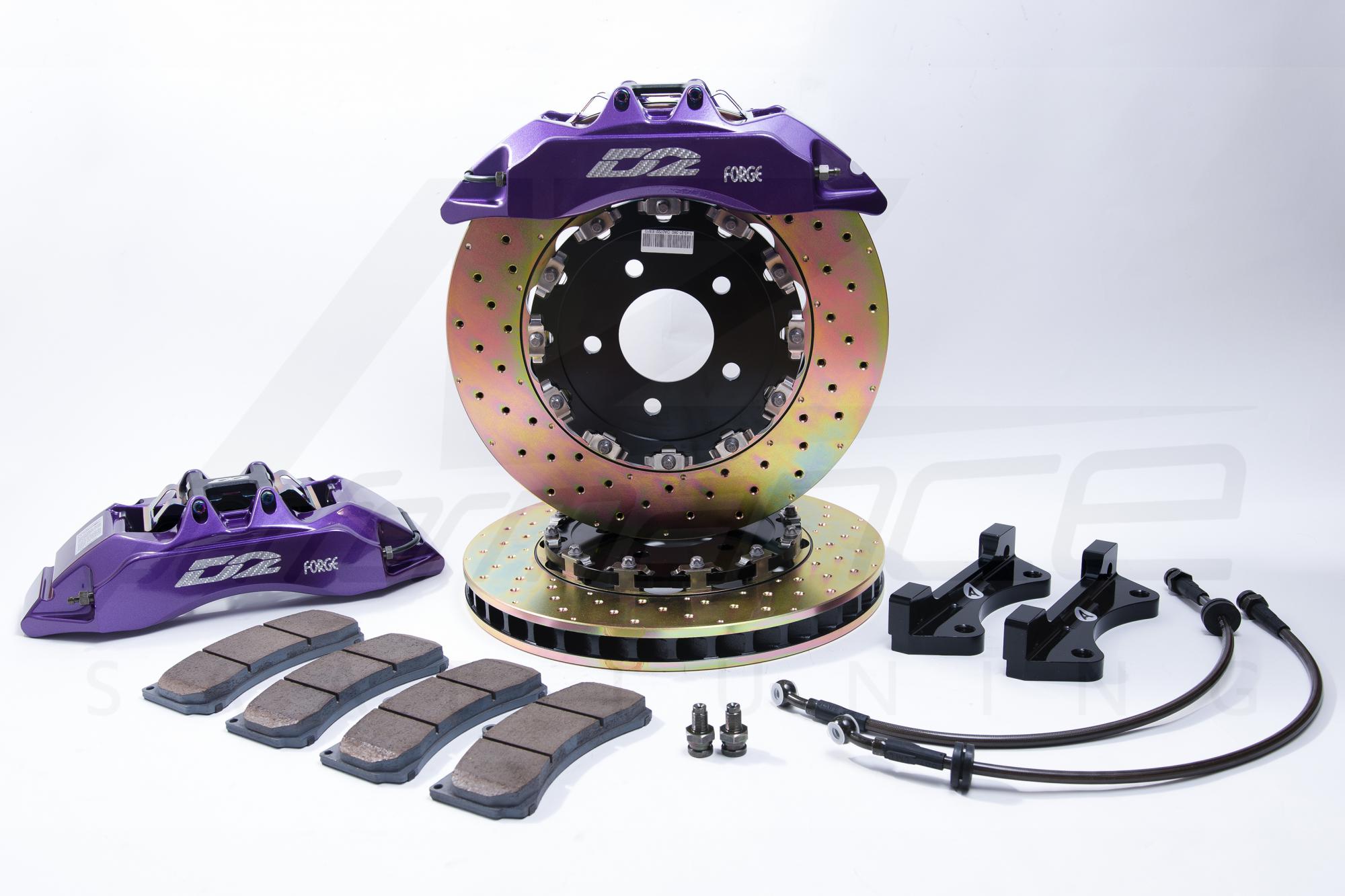 D2 Racing 356 mm floating disc, street 6-pot front rear brake kit, SAAB 9-5 (98-02)