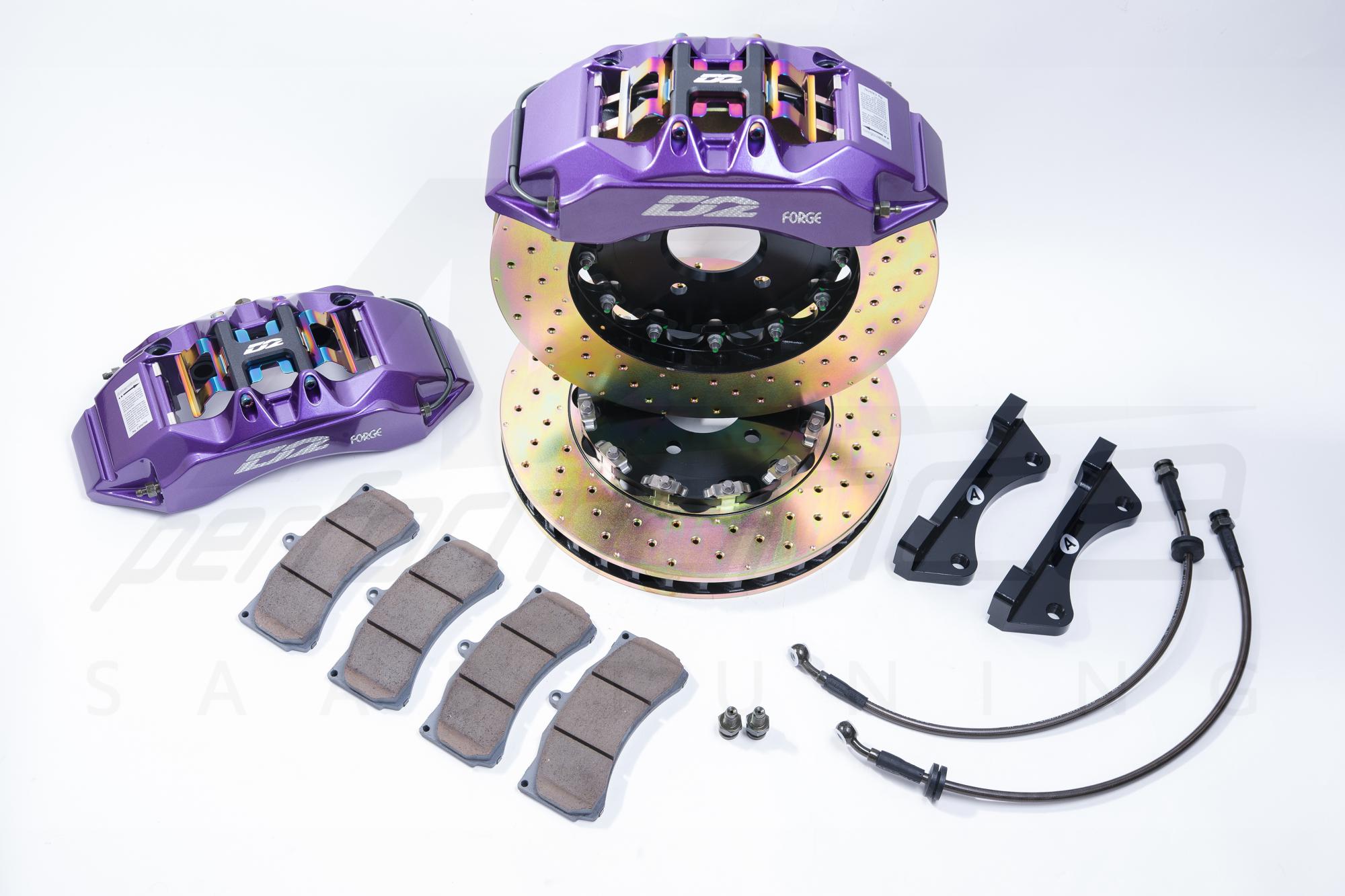 D2 Racing 356 mm floating disc, street 6-pot front rear brake kit, SAAB 9-5 (98-02)