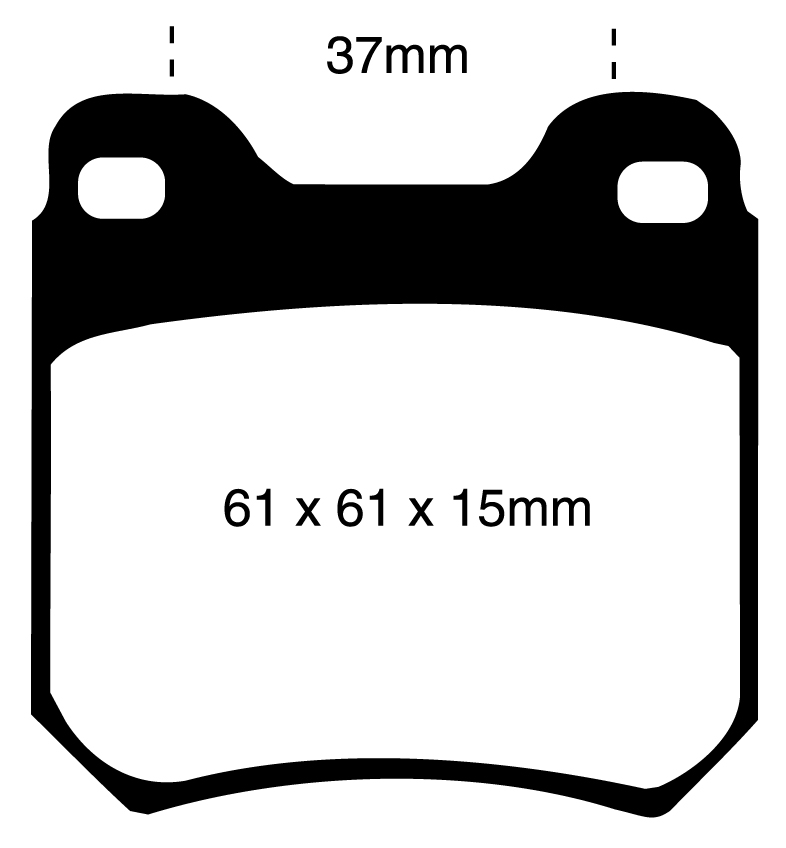 EBC 286 mm Greenstuff rear brake pads SAAB 900, 9-3 1996-2002