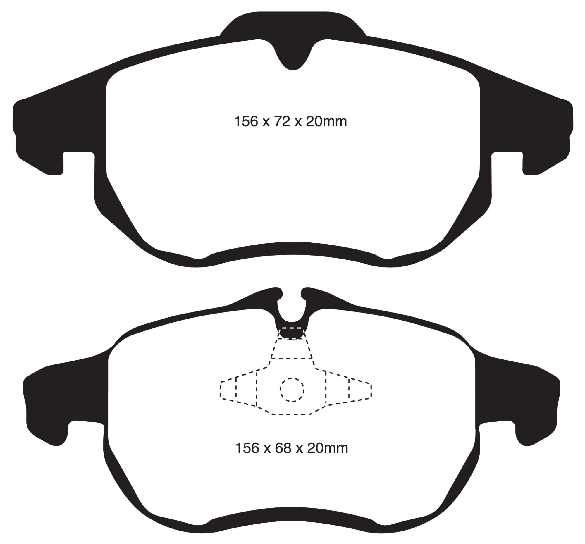 EBC 285 and 302 mm Yellowstuff front brake pads SAAB 9-3 2003-2011
