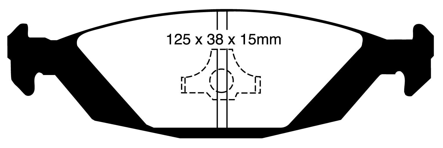 EBC 258 mm Greenstuff rear brake pads SAAB 9000