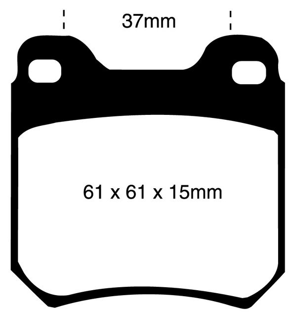 EBC 286 mm Yellowstuff hátsó fékbetét SAAB 900, 9-3 1996-2002