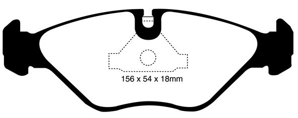 EBC 280mm Ultimax front brake pads SAAB 9000