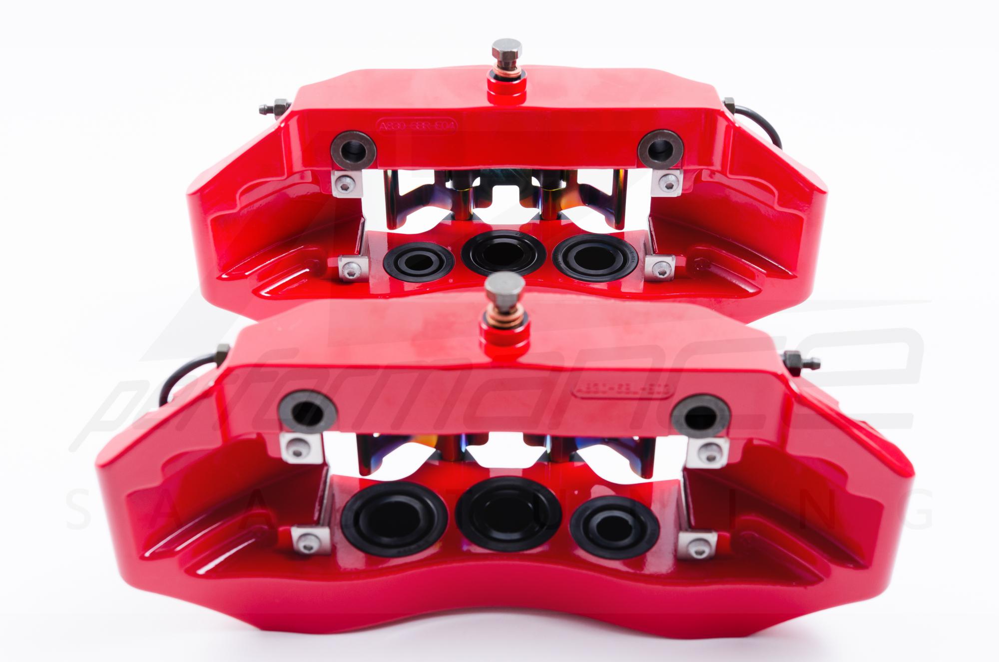 D2 Racing 330 mm fixed rotor, street 6-pot caliper rear brake kit, SAAB 9-5 (98-02)