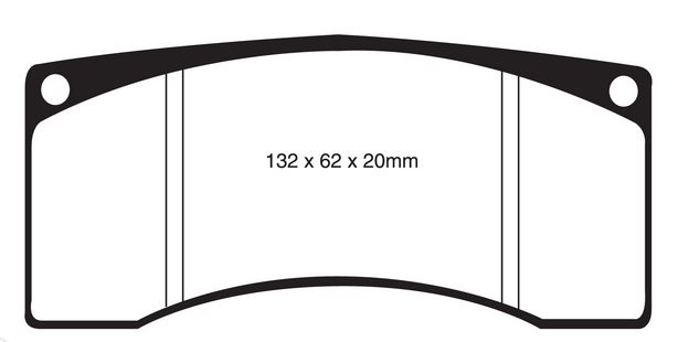 EBC 321 mm Yelowstuff front brake pads SAAB 9-5II 2010-2011