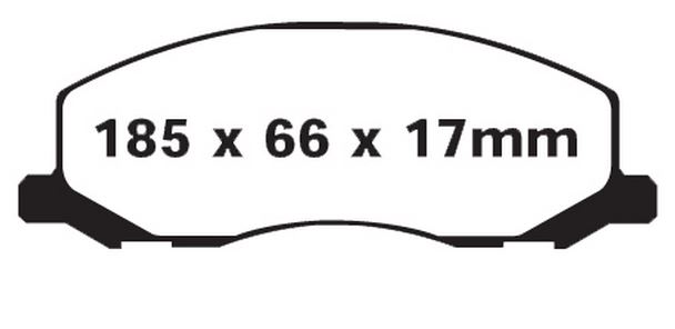 EBC 337 mm Ultimax front brake pads SAAB 9-5II 2010-2011