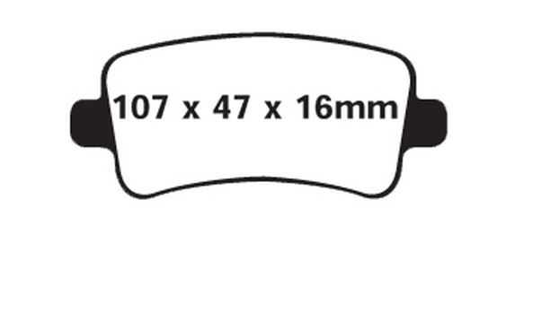 EBC 292 és 315 mm Ultimax hátsó fékbetét SAAB 9-5 2010-2011