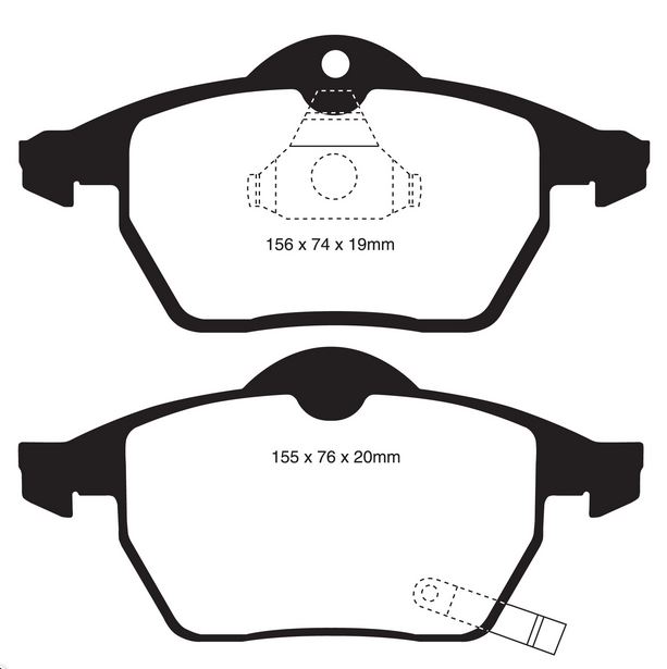 EBC 308mm Greenstuff Front Brake Pads SAAB 9-5 2001-2010