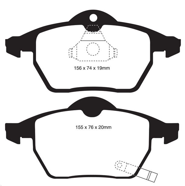 EBC 308 mm Ultimax első fékbetét garnitúra SAAB 9-5 2001-2010