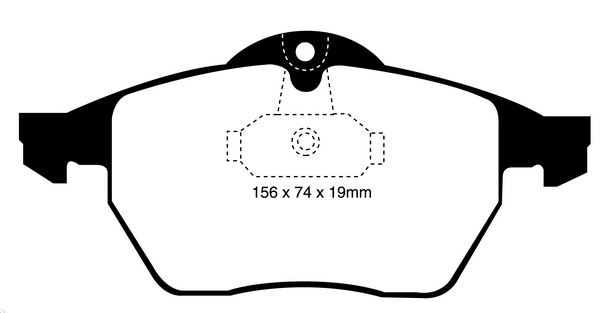 EBC 288 mm Ultimax front brake pads SAAB 900 and 9-5 1.9TD