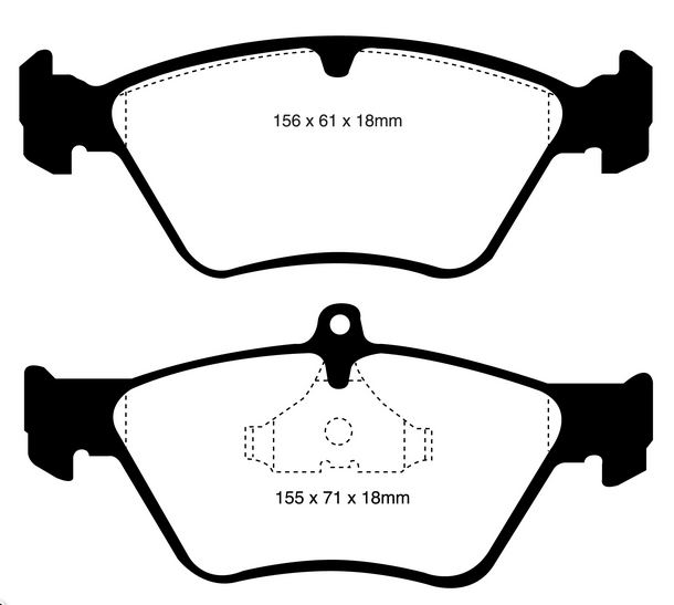 EBC 284mm Ultimax front brake pads SAAB 900 1994-1996