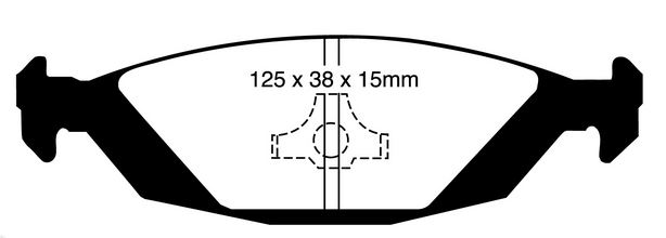 EBC 258 mm Ultimax hátsó fékbetét SAAB 900 Classic, 9000