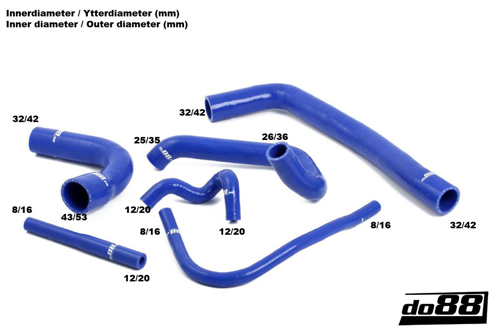 do88 coolant hose kit SAAB 9000 1994-1998 - Blue