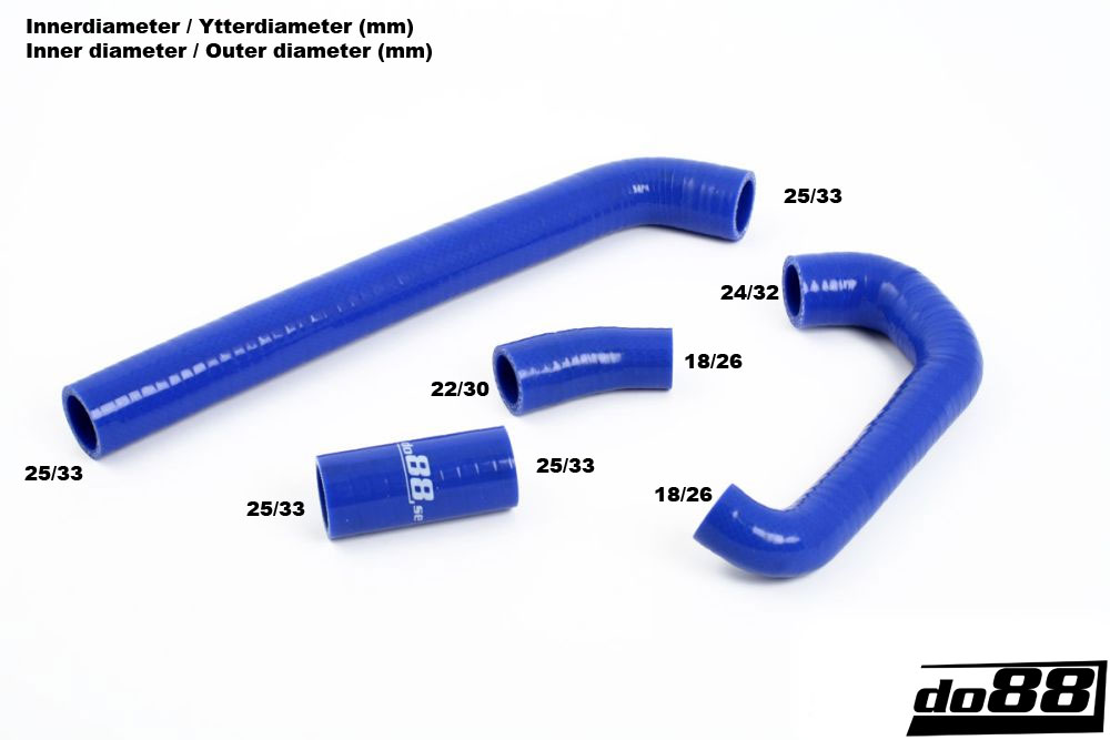 do88 idle control-diverter valve hose kit SAAB 900 9-3 T5 1994-1999 - Blue