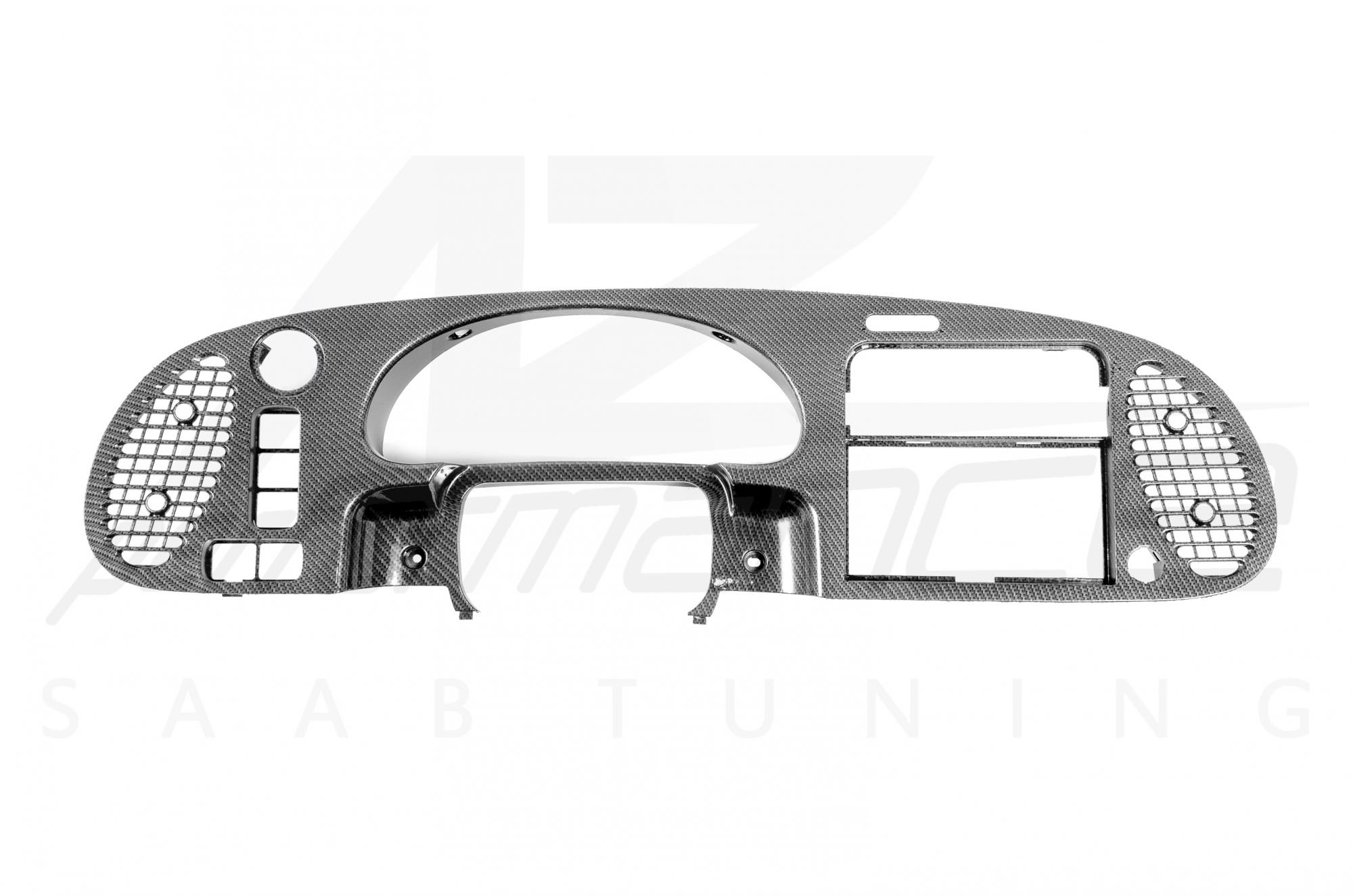 Carbon-Silver dash surround SAAB 900 9-3 1994-2002