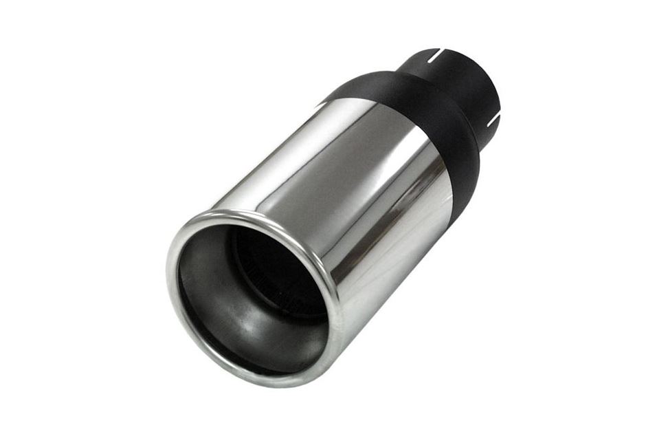 Round stainless steel tailpipe 114 mm 76