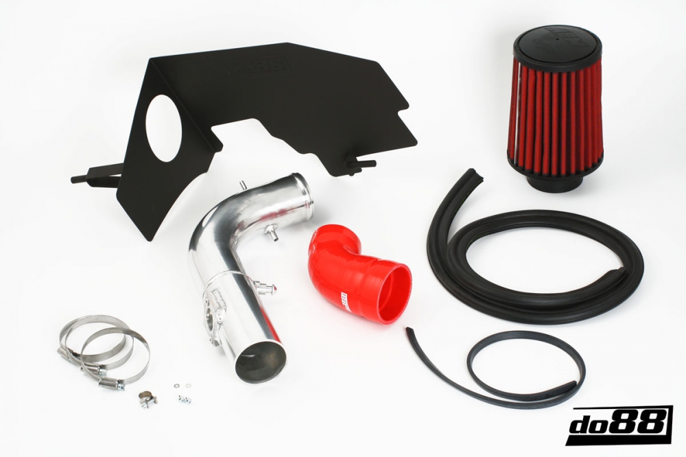 do88 airbox kit with AEM Dryflow air filter SAAB 9-3 2003-2011 B207 - Red