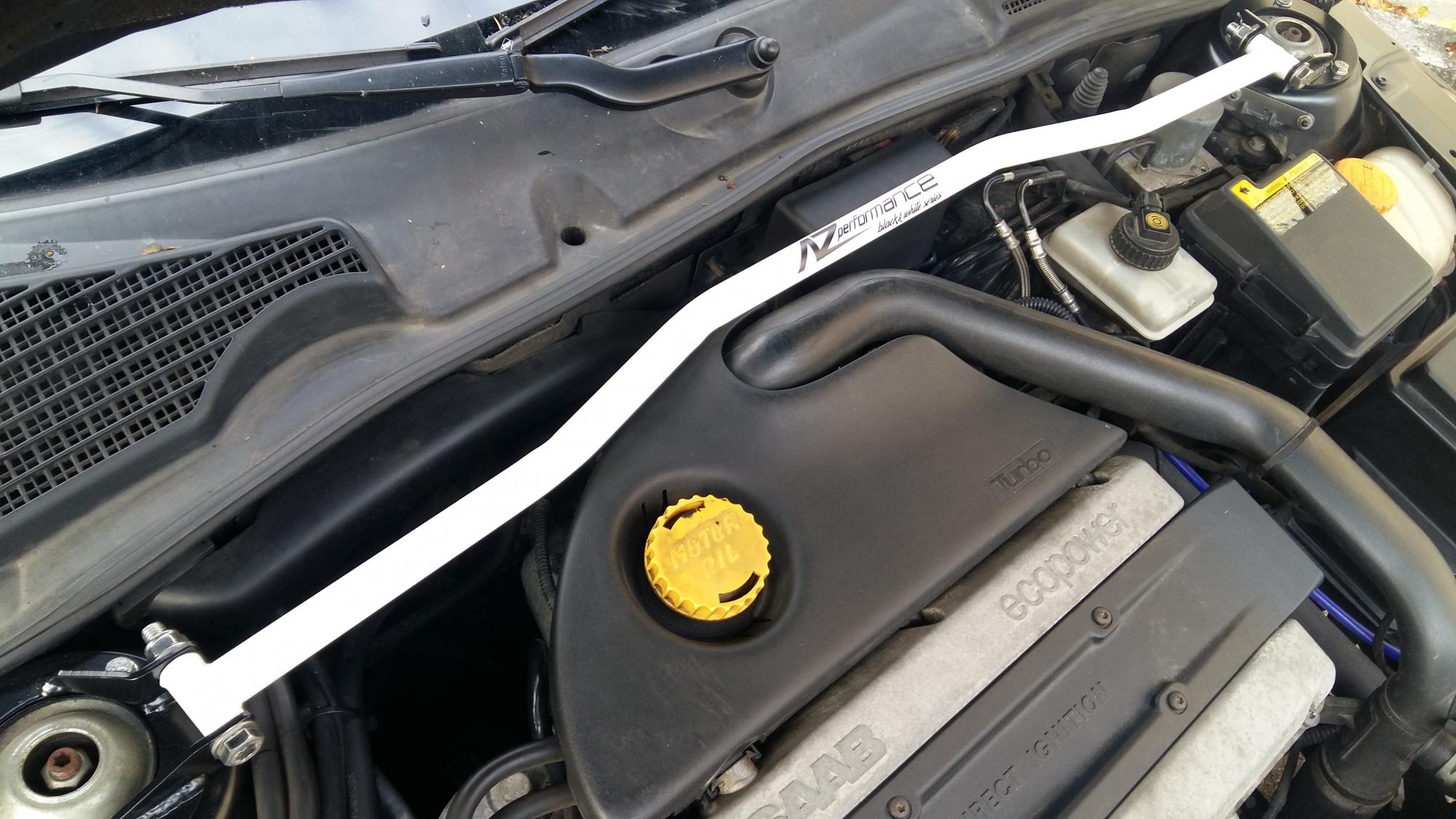 A-Zperformance Strut Brace SAAB 9-5 1997-2010 LHD RHD White