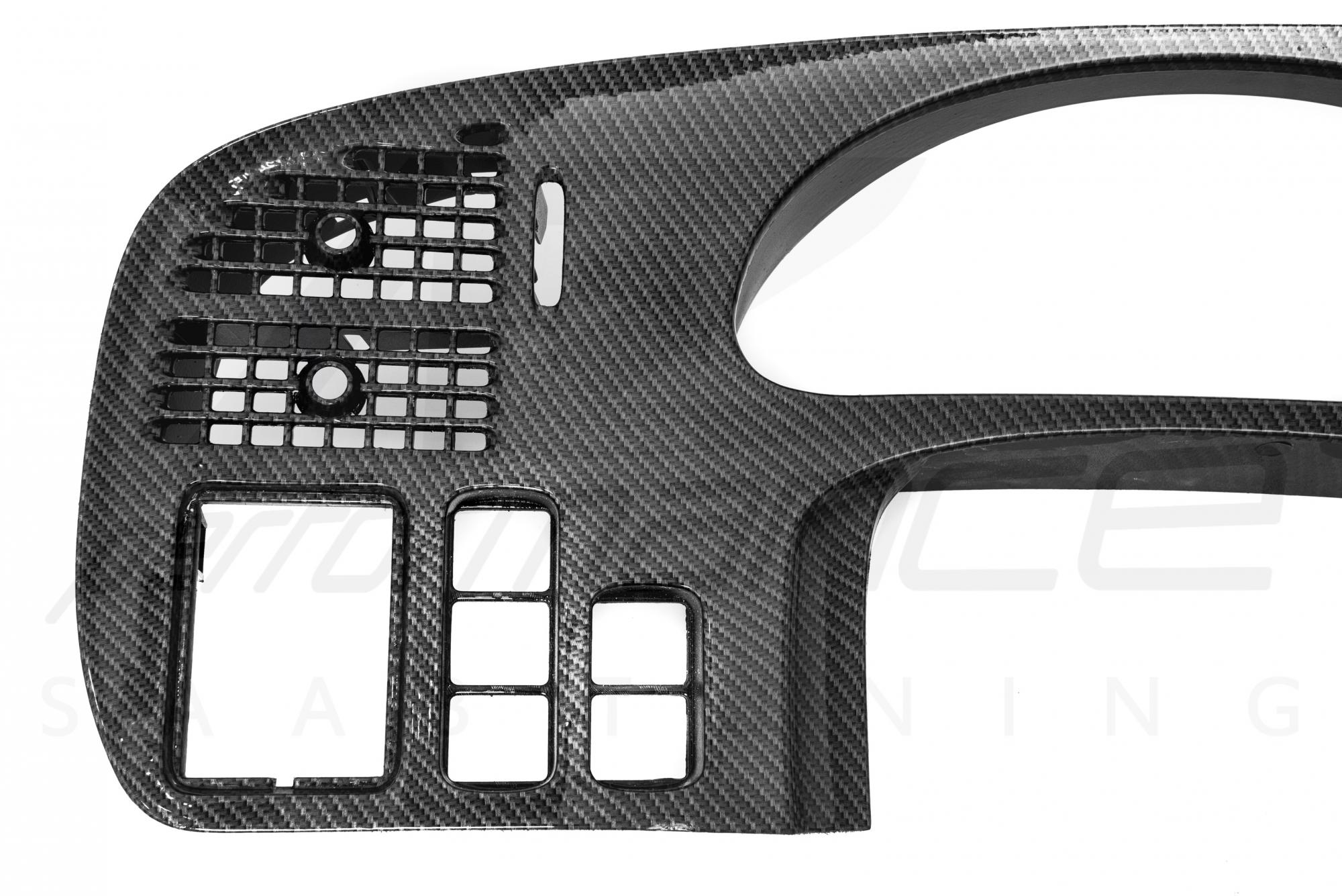 A-Zperformance karbon-ezüst műszerfal burkolat készlet SAAB 9-5 1998-2005
