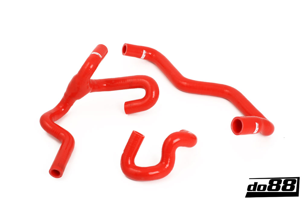 do88 heater hoses for cars with water valve SAAB 9-5 Petrol 1998-2010 - Red