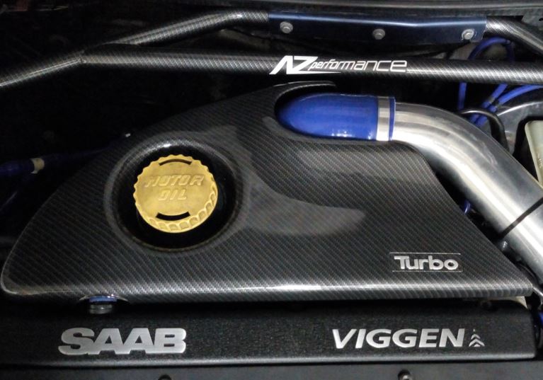 A-Zperformance karbon-ezüst motorburkolat SAAB 9-3 Viggen