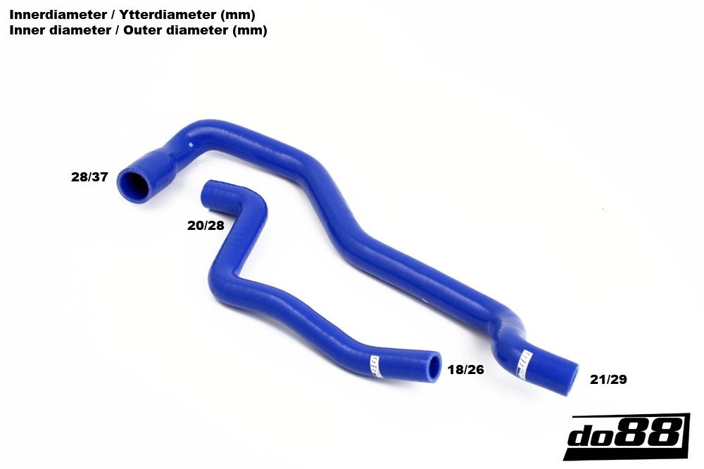 do88 heater hoses for cars without water valve SAAB 9-5 Petrol 1998-2010 - Blue