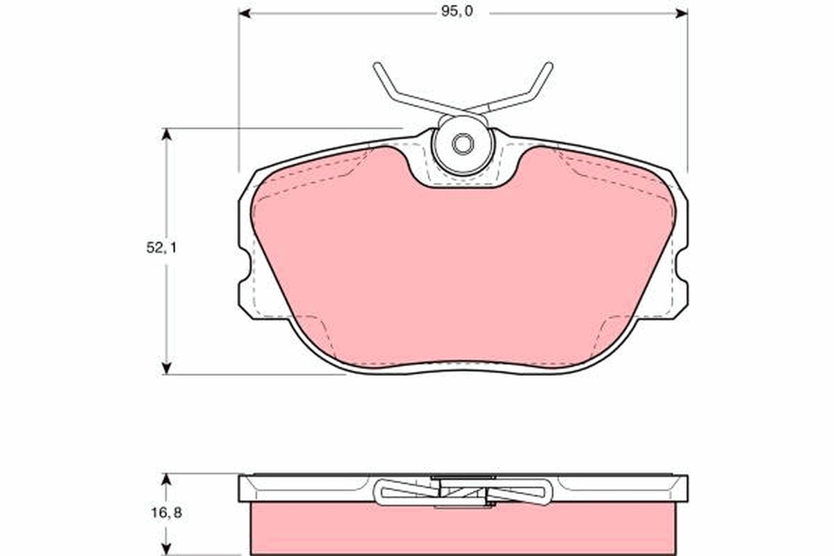 TRW GDB460 Front Brake Pad Kit SAAB 900 Classic 9000 1980-1998