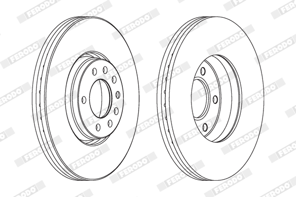 FERODO  308mm front Brake Disc Pair SAAB 9-3 Viggen, 9-5