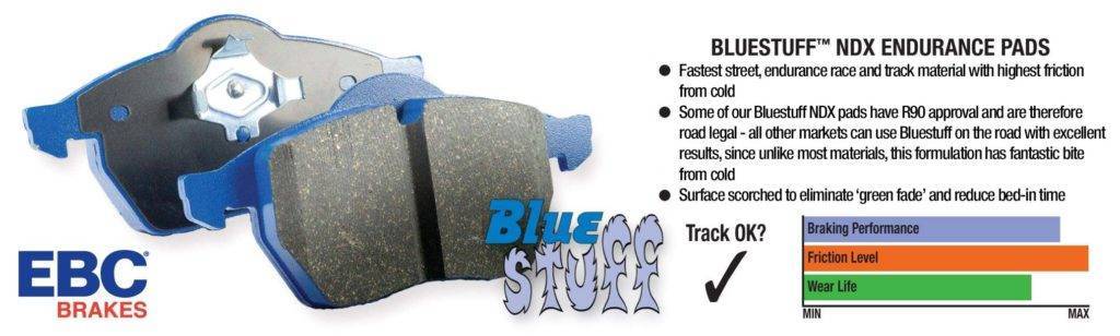 EBC 285 and 302mm Bluestuff front brake pads SAAB 9-3 2003-2011