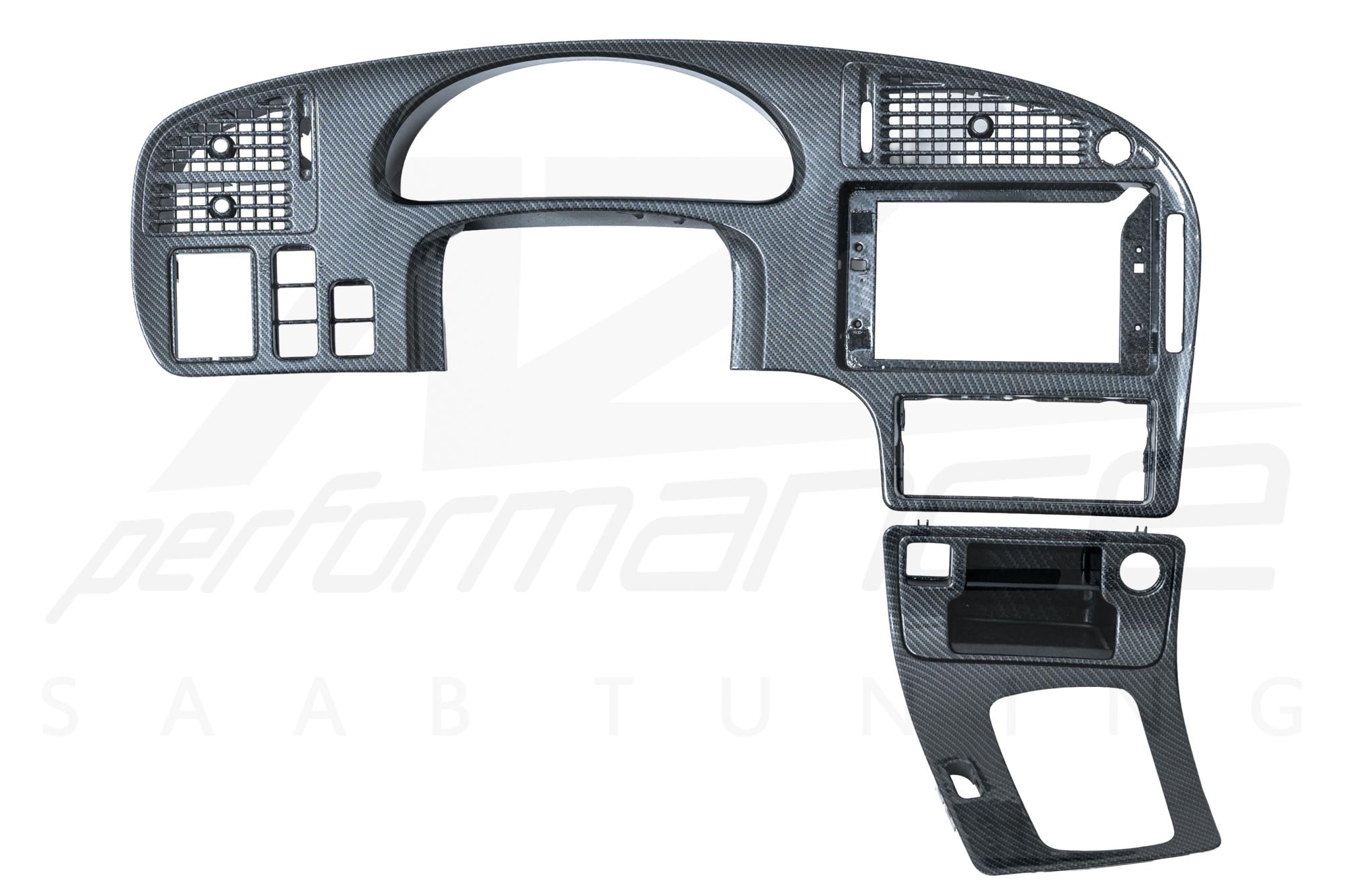 A-Zperformance Shiny Carbon-Silver Dash Surround kit SAAB 9-5 2006-2010 LHD