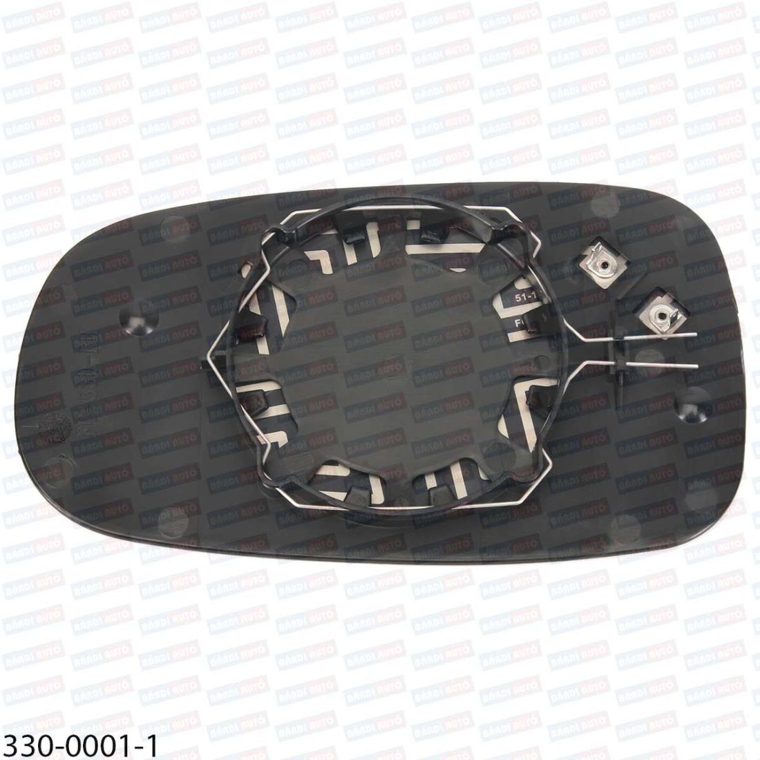 Mirror Glass with Plastic Holder Left Side SAAB 9-3 2003-2011